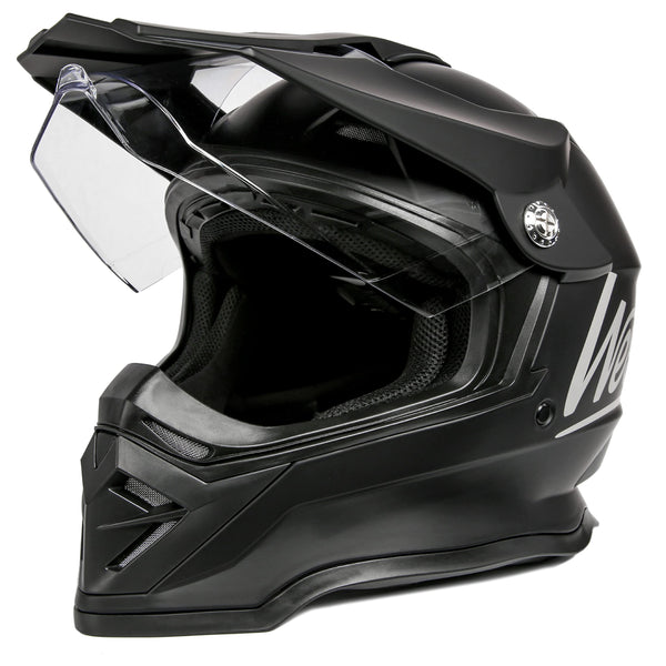 Westt Motocrosshelm Fullface Motorradhelm Herren Damen mit Visier Motocross Integralhelm Crosshelm Moto MTB Enduro Quad Helm Motorrad mit ECE Zertifizierung, schwarz, M (55-56 cm)