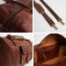 Leabags Leder Weekender Damen & Herren I Echtleder Premium Reisetasche I 30 l Sporttasche I Duffle Travel Gym Bag I Sporttasche I Trainingstasche I Tasche Flugzeug I groß I Vintage Cognac