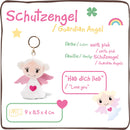 NICI 47060 Schlüsselanhänger Schutzengel „Hab dich lieb“ 9 cm – Glücksbringer Engel – mit Herz – Engel Schlüsselanhänger für Schlüsselband, Schlüsselbund & Schlüsselkette