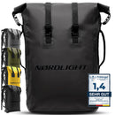 Nordlight Dry Bag 35l - (Schwarz) Roll Top Rucksack mit gepolstertem Tragegurt, wasserdichte Tasche für Wassersport, Fahrrad, Kurierrucksack, Trekking, Angeln