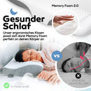 Schlafimpuls Ergonomisches Kopfkissen Nackenstützkissen | Orthopädisches Kopfkissen & Nackenkissen [Memory Foam] Seitenschläfer - mit extra Bezug - Farbe wählbar (Schwarz)