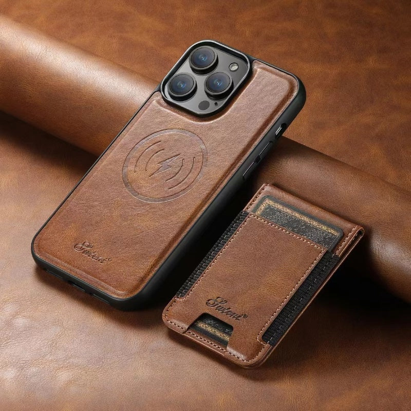Rebolet | Luxora – iPhone Hülle aus Echtleder mit Kartenfach und MagSafe – Damen & Herren