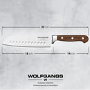 Wolfgangs hochwertiges Santoku Messer - Sushi Messer extrascharfe rostfreie Premium-Klinge - Santokumesser aus deutschem Hochleistungsstahl - Santoku