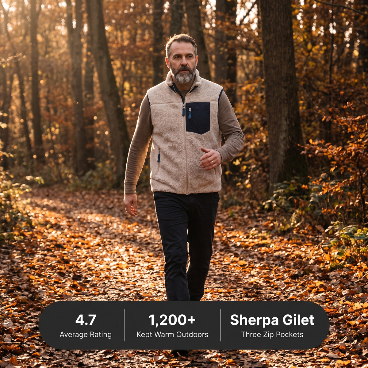 Herren Sherpa-Fleeceweste – isolierter Bodywarmer