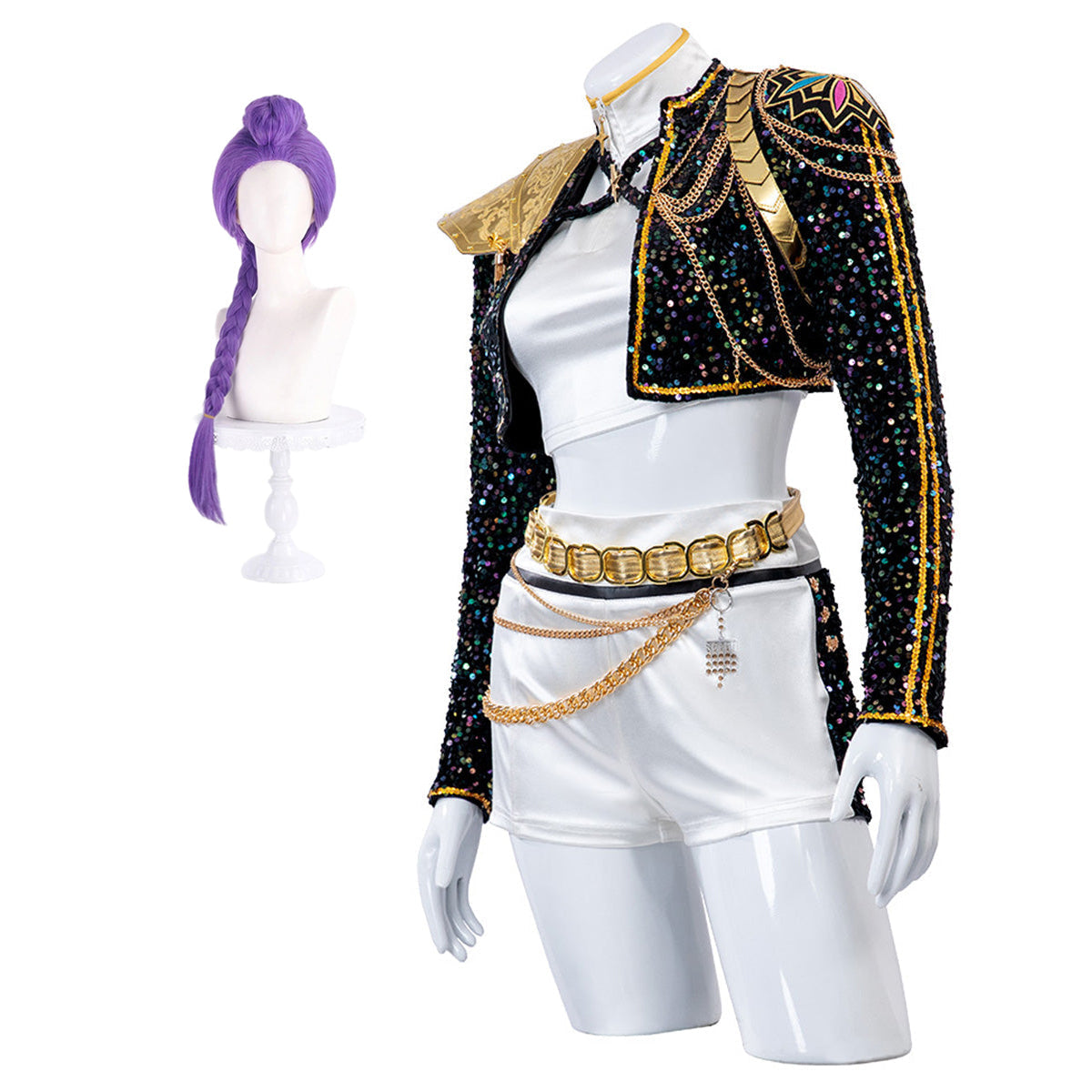 Kpop Hunter Golden Girls Kostüm, Pailletten, funkelnd