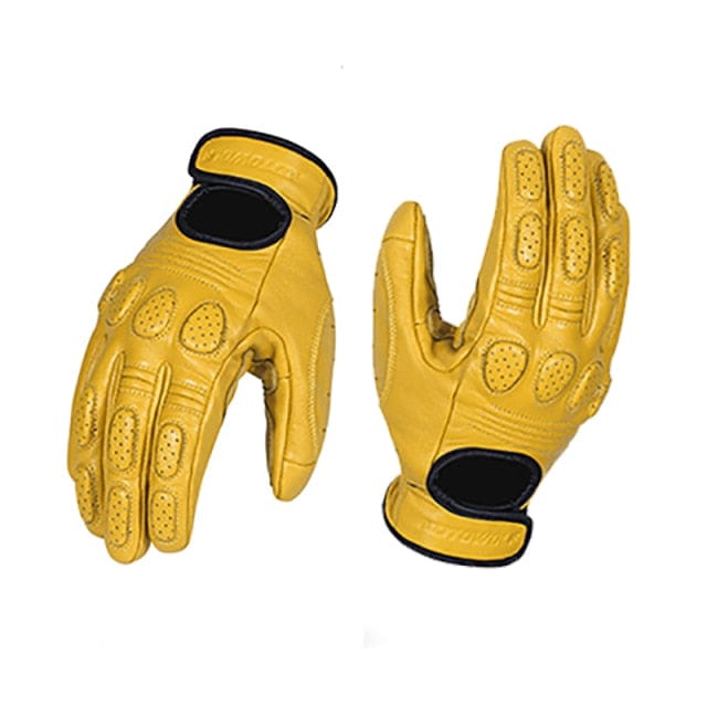 Retro-Motorradhandschuhe aus Schafsleder
