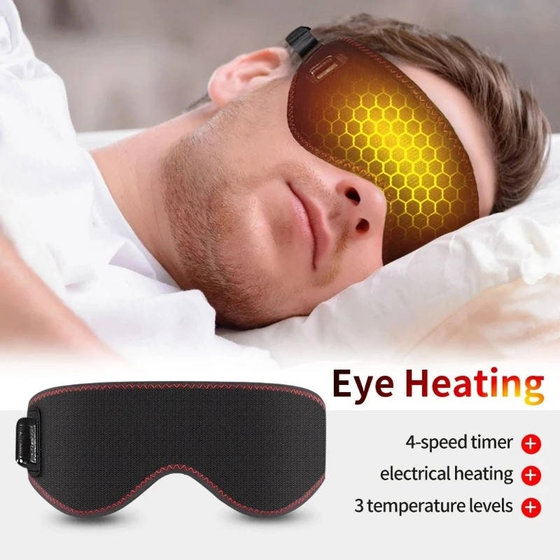 Beheizbare Augenmaske mit verstellbarem Riemen und USB-Anschluss
