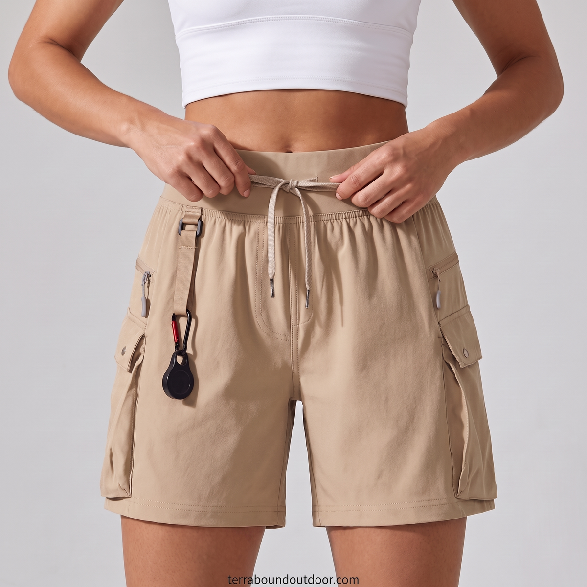 Damen Laufshorts mit Reißverschlusstasche – leicht, schnelltrocknend