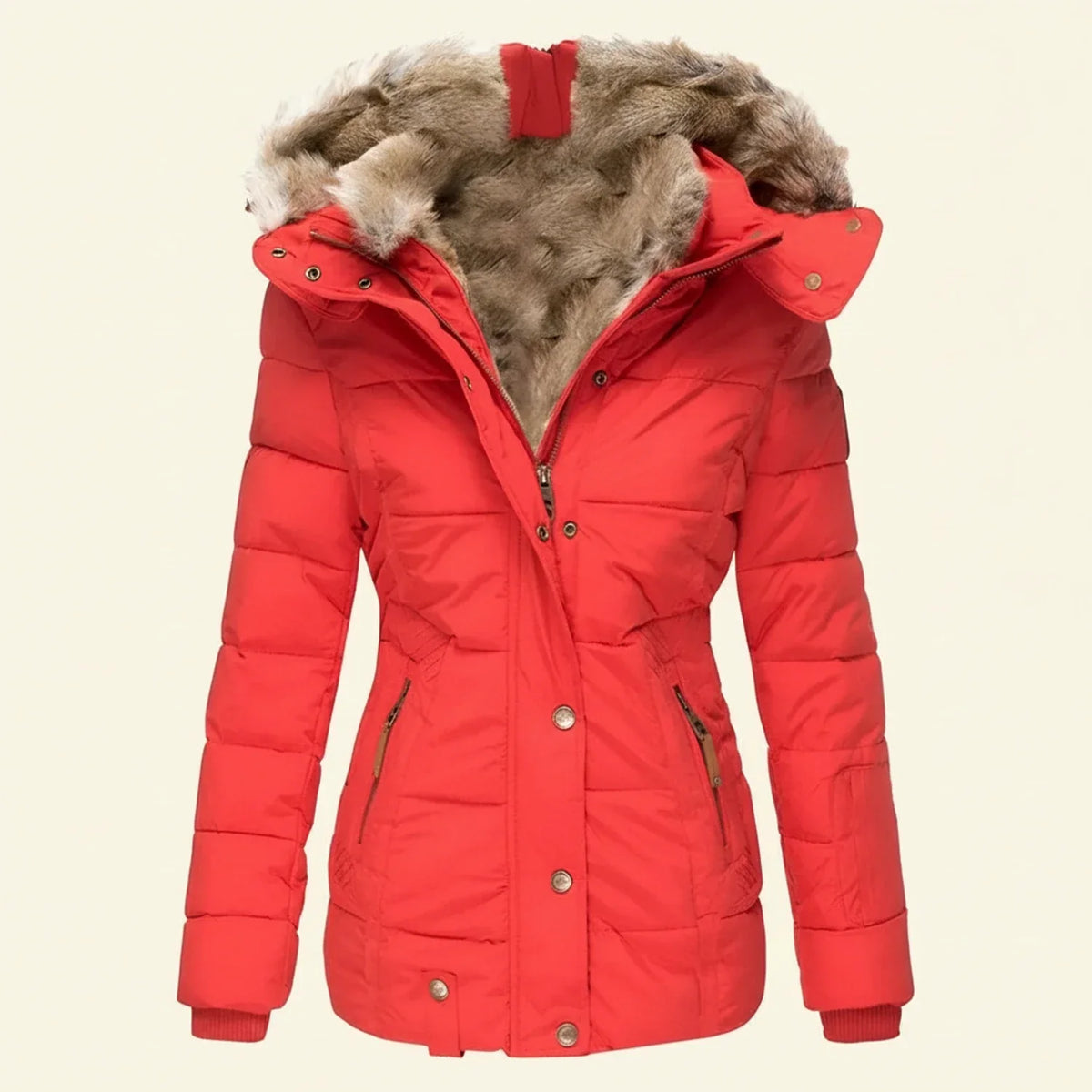 Winter-Steppjacke mit Kapuze für Damen