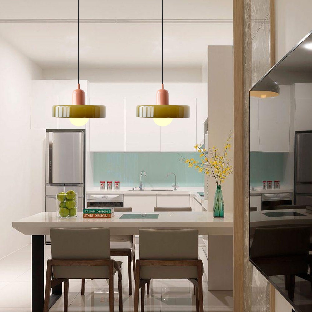 Rebolet | Bauhaus-Pendelleuchte aus farbigem Glas