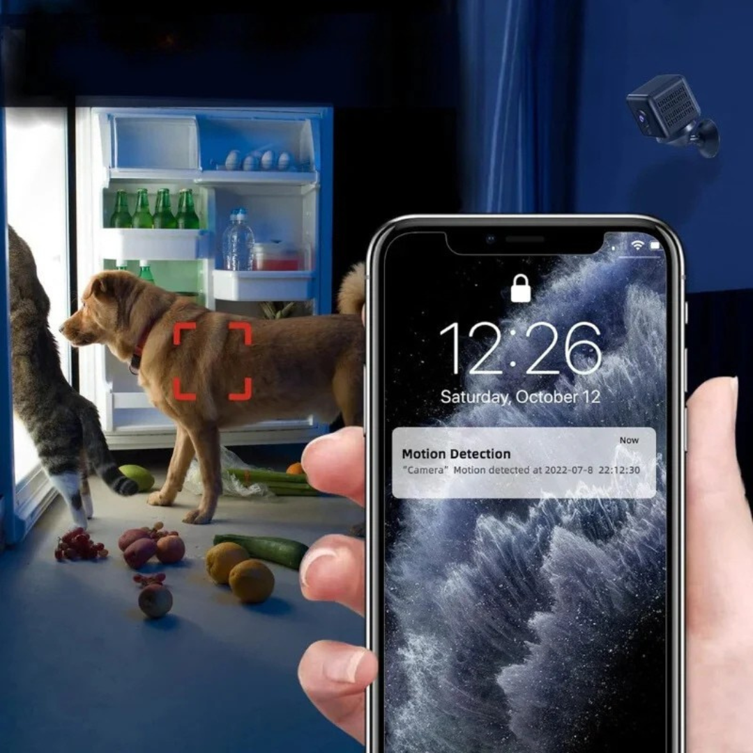 Rebolet | Mini Sicherheitskamera | Wifi | Drahtlos | Wiederaufladbar | 1080 HD – Crystalli