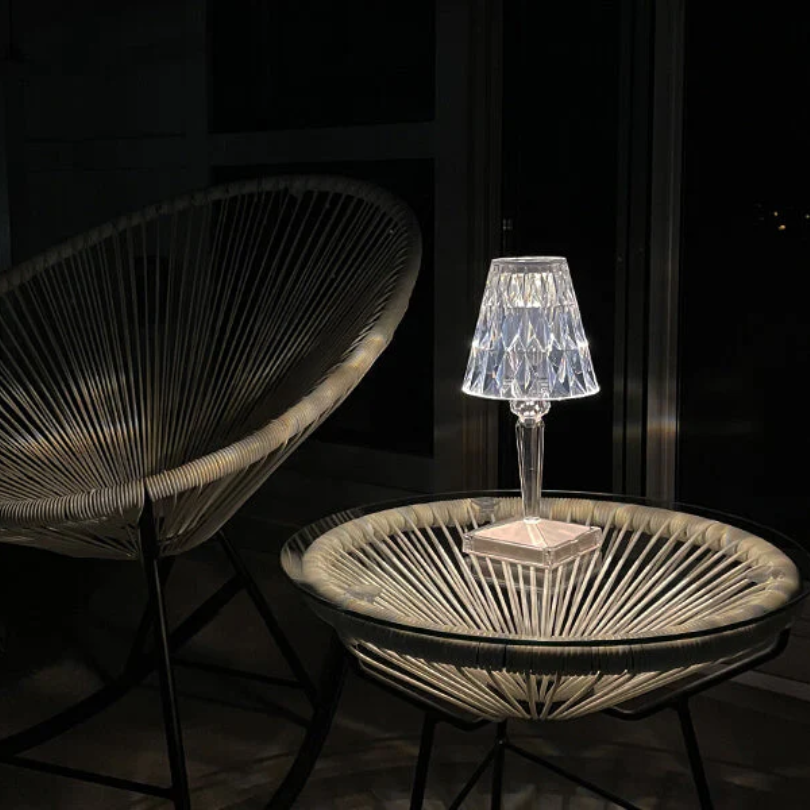 Rebolet | LumiVera – Kristall Tischlampe dekorativ modern warmweiß Licht E27