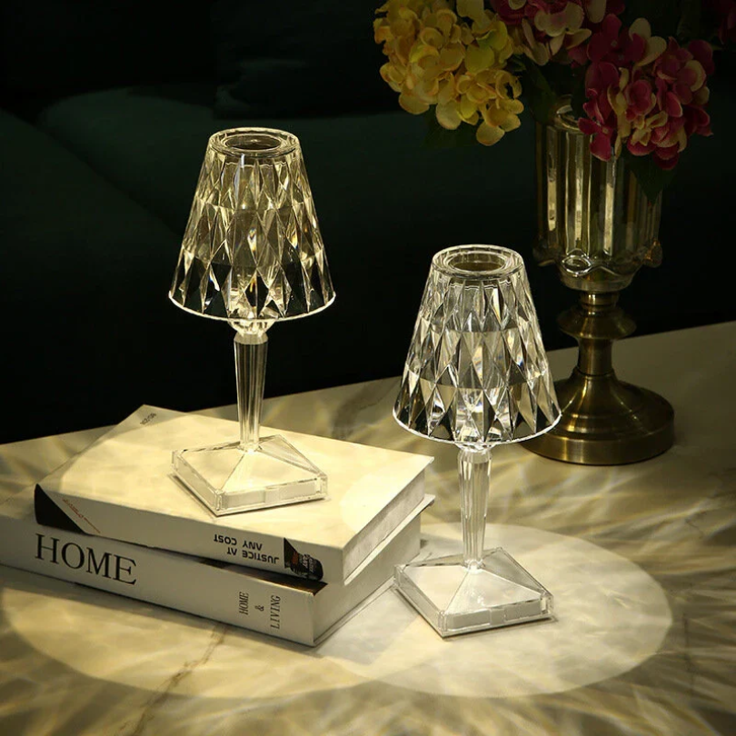 Rebolet | LumiVera – Kristall Tischlampe dekorativ modern warmweiß Licht E27