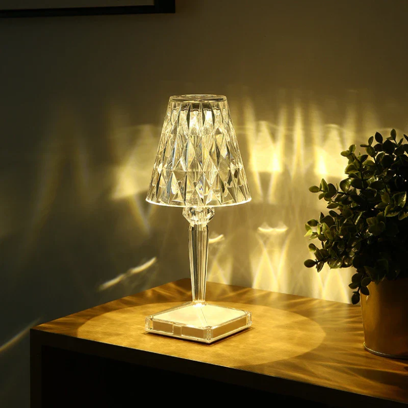 Rebolet | LumiVera – Kristall Tischlampe dekorativ modern warmweiß Licht E27