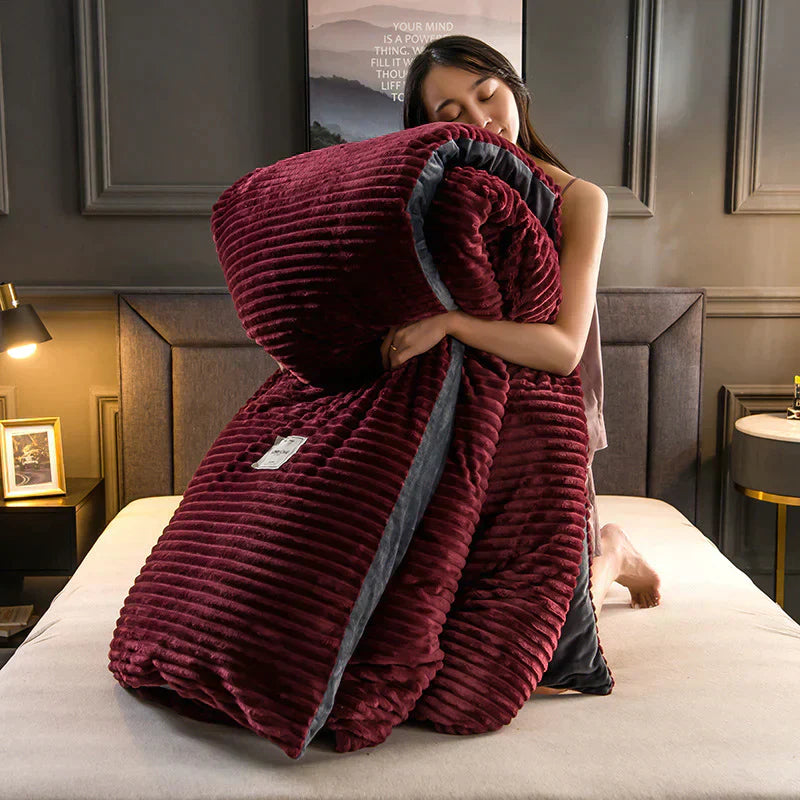 Rebolet | DreamWeave – Winter Bettbezug Samt-Fleece Schneeflocke Edition – Warm & Luxuriös