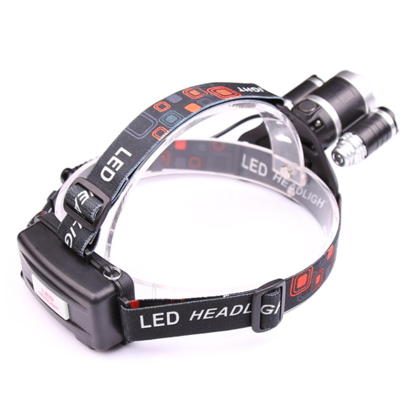 Wiederaufladbare LED-Stirnlampe mit Zoomfunktion und verstellbarem Kopfband