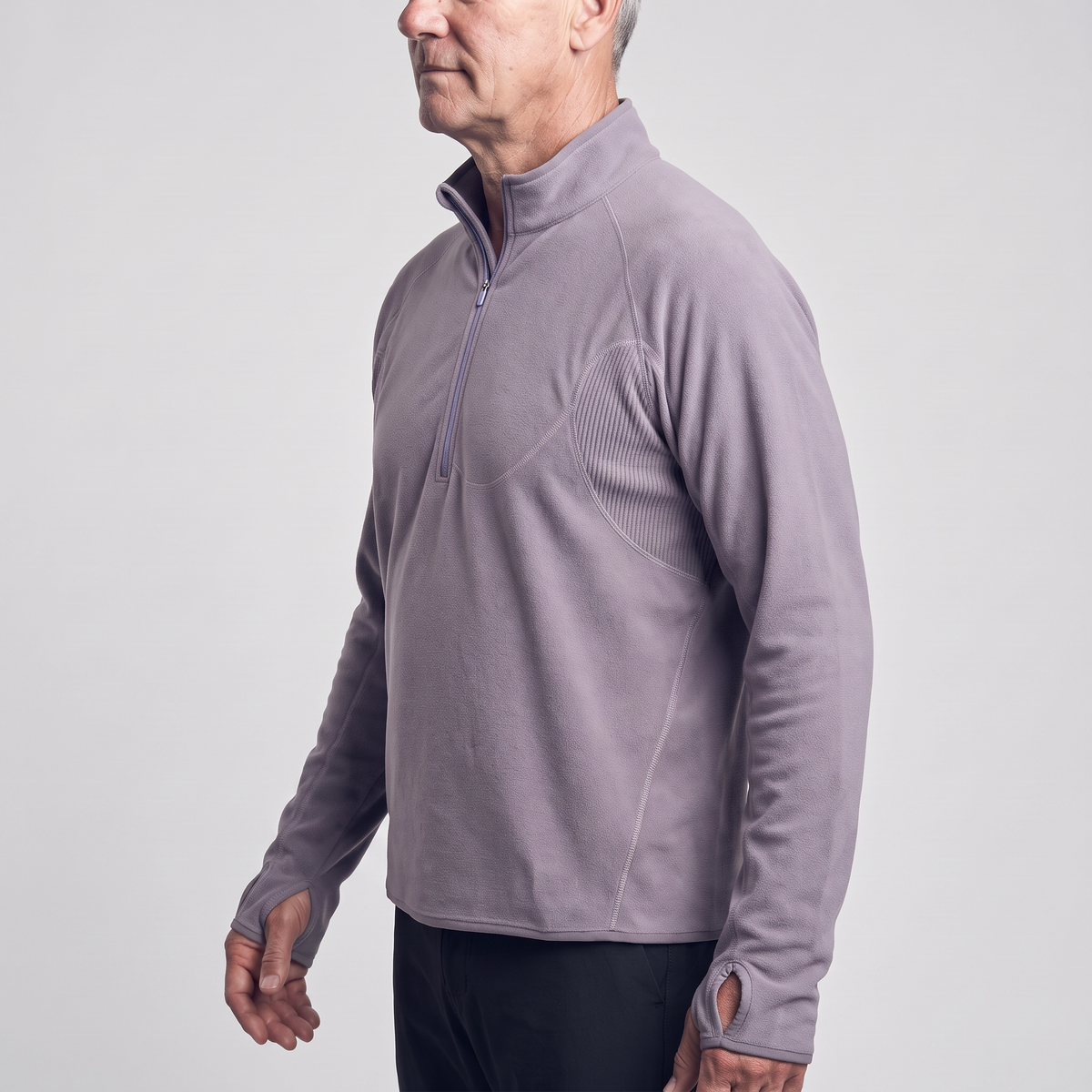 Herren Fleecejacke mit halbem Reißverschluss