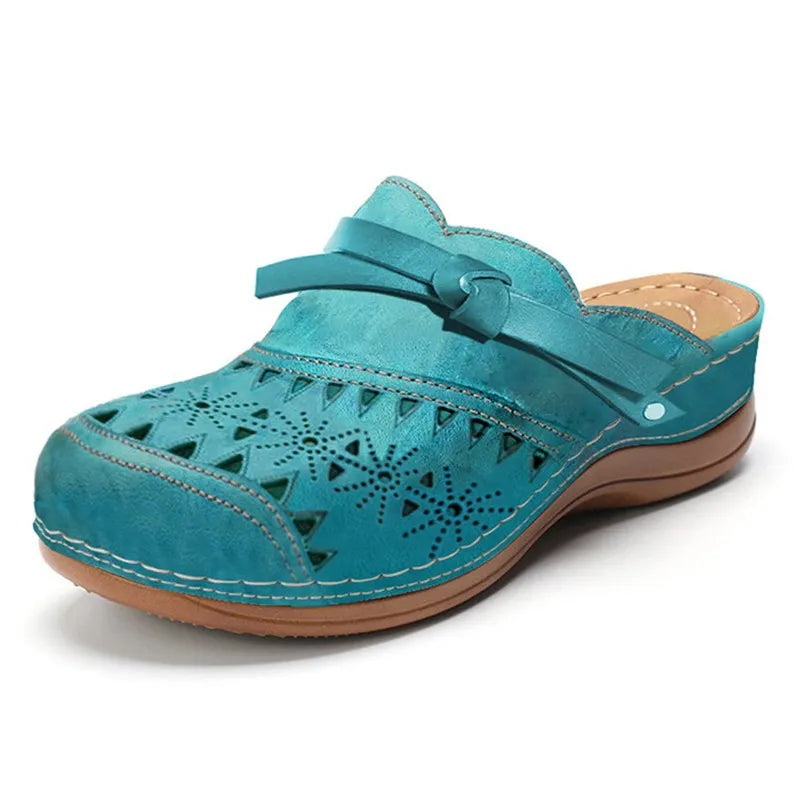 Damen Clogs mit Schleifendetail und Cutout-Design, Slip-On