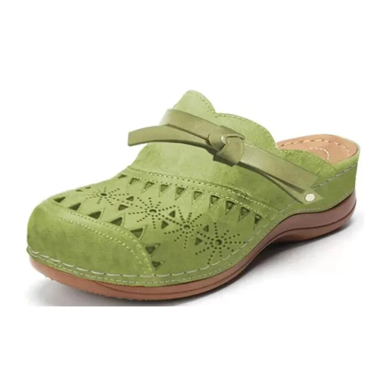 Damen Clogs mit Schleifendetail und Cutout-Design, Slip-On