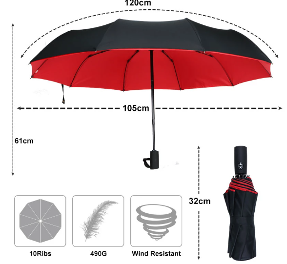 Rebolet | Winddichter Regenschirm