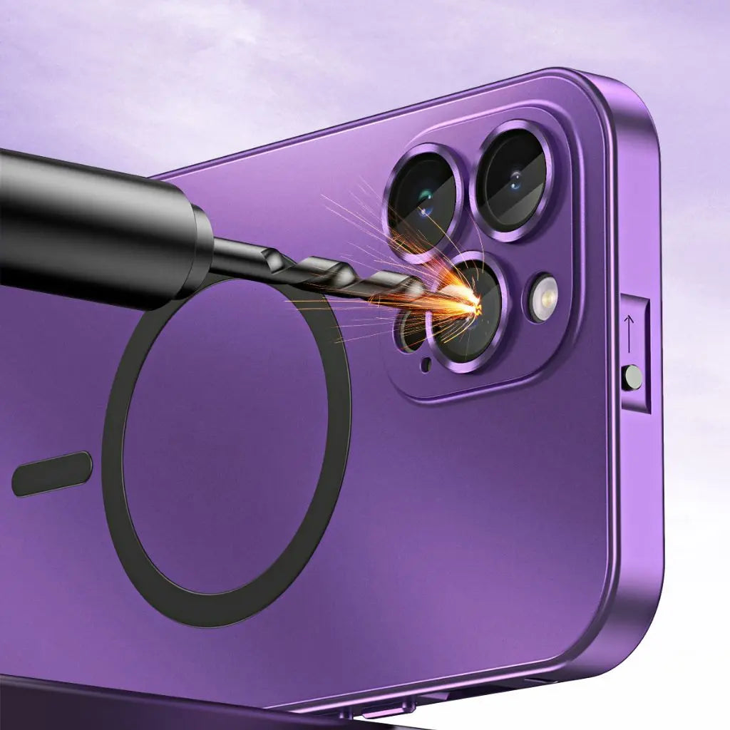 Magnetische Metallhülle, schlanker Schutz für iPhone