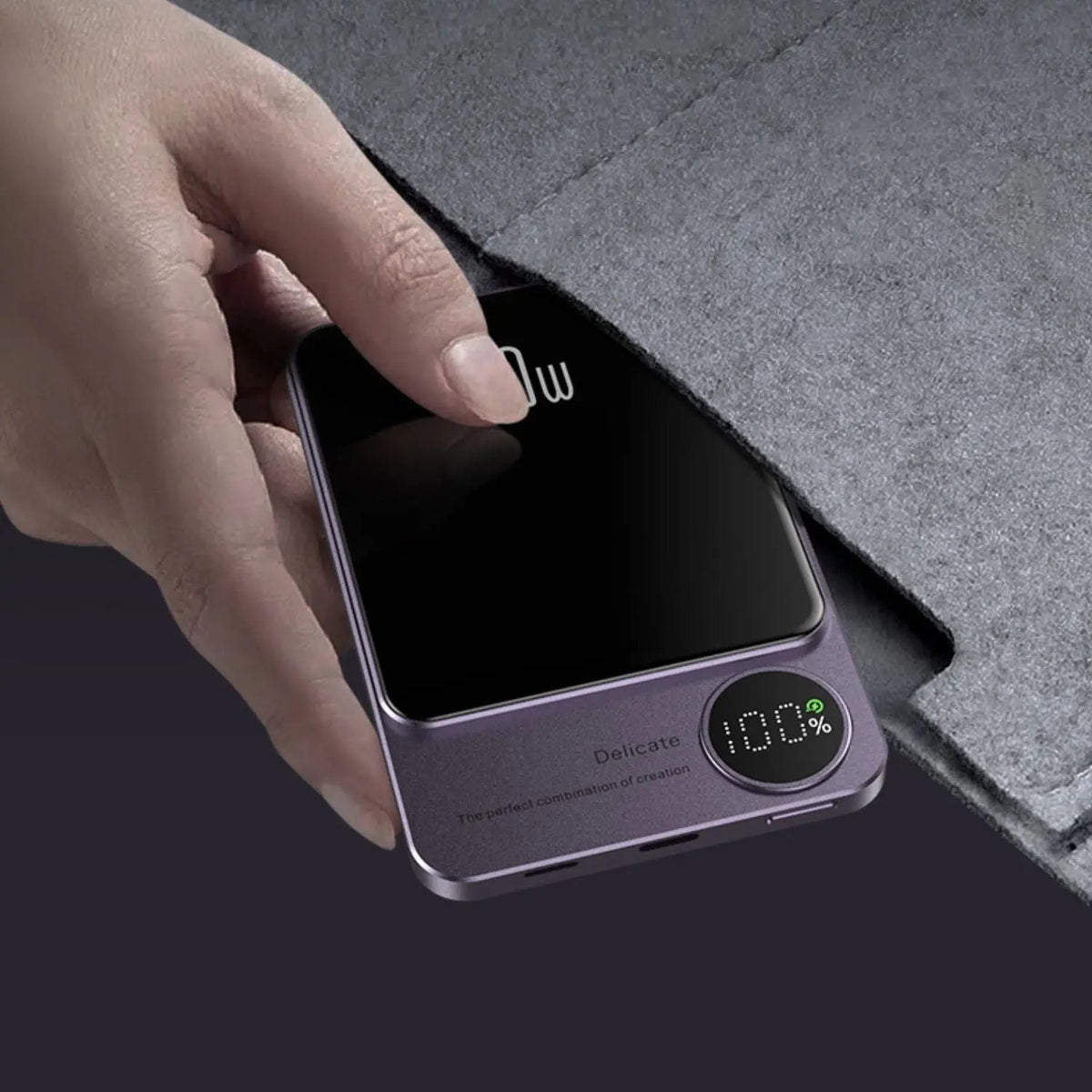 Powerbank Slim, kabelloses Magnet-Ladegerät, tragbar
