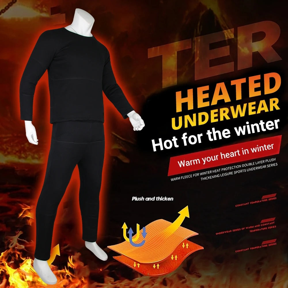 Rebolet | Thermo-unterwäsche mit Heizung – Beste wiederaufladbare Heizkleidung UK für Männer & Frauen, Winter Basisschicht Komfort