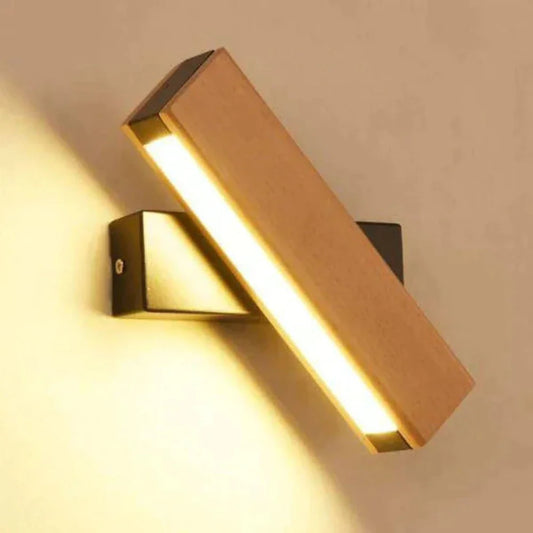 Rebolet | Moderne LED-Wandlampe mit drehbarem Holzdesign – Energiesparend und verstellbar