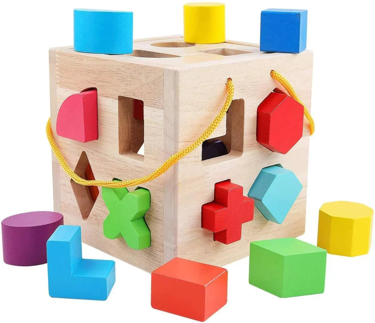 Rebolet | Montessori Formen & Farben Holz Lernwürfel