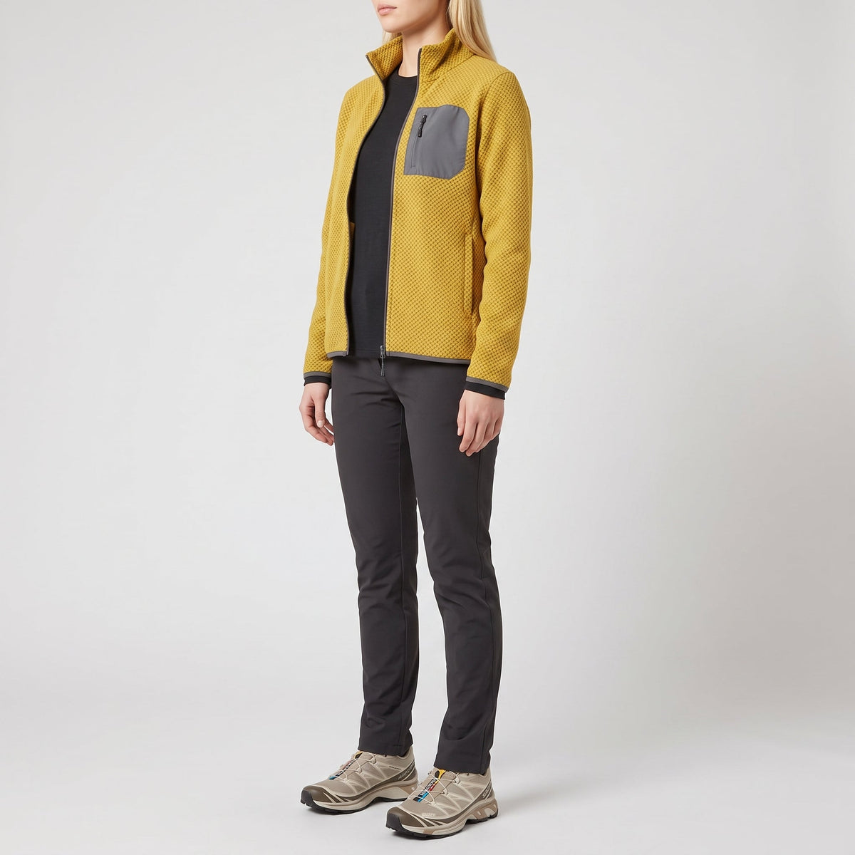 Damen Fleecejacke – durchgehender Reißverschluss zum Wandern
