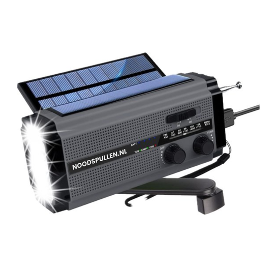 Rebolet | 3-in-1 Notradios mit Dynamo, Solarzellen & Powerbank - SafeWave