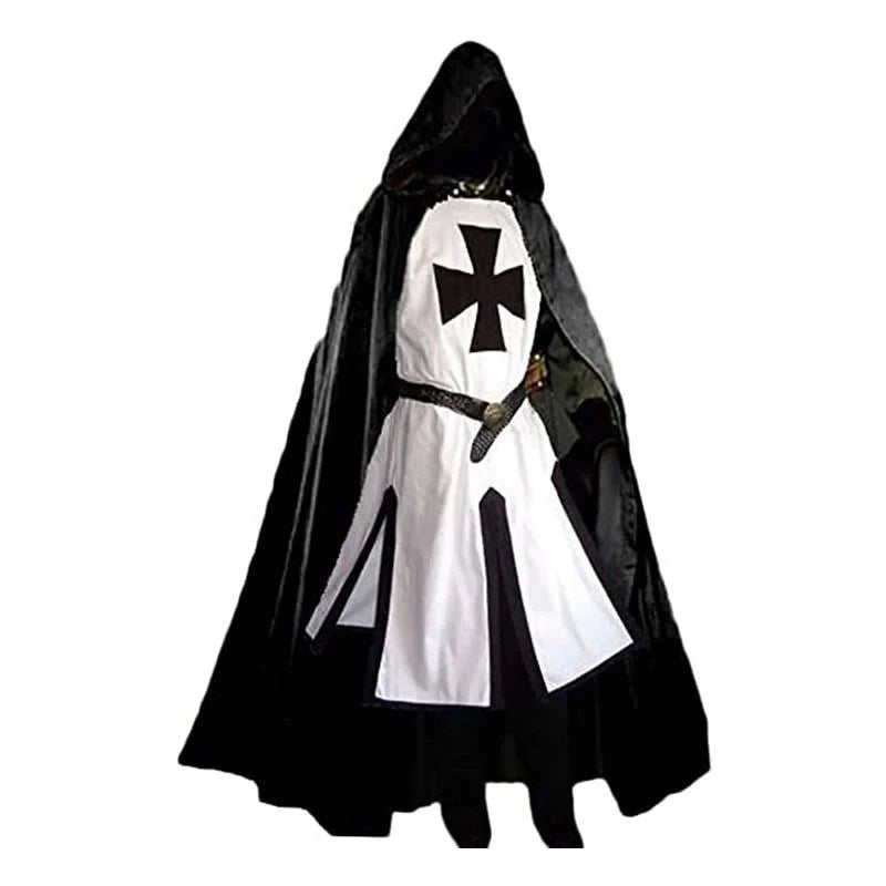 Templerritter-Kostüm mit Umhang für Cosplay