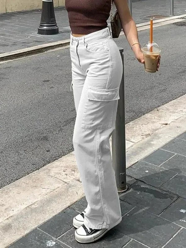Cargohose mit verstellbarem Bund – gerader Schnitt
