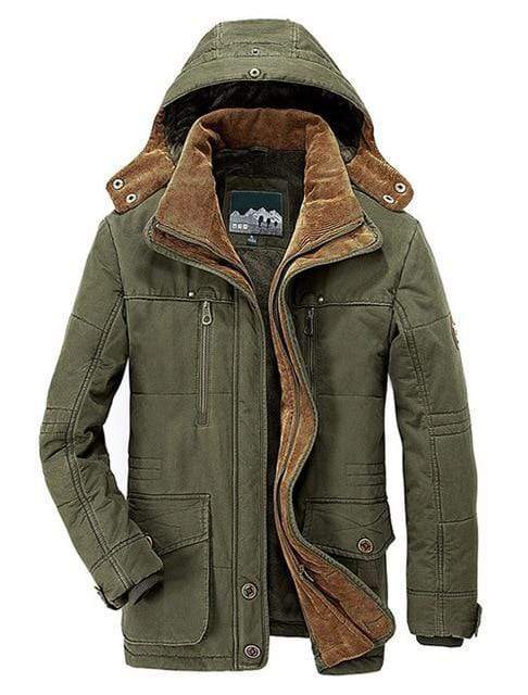 Dicker Baumwoll-Fleece-Parka