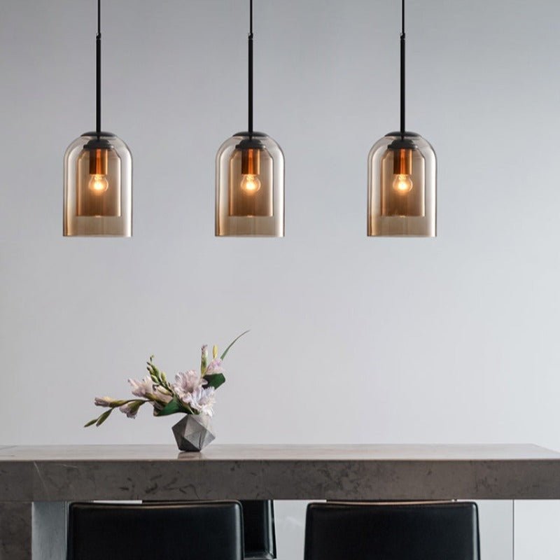 Rebolet | LumoVista – Pendelleuchte Doppelglas modern für Wohn- & Esszimmer