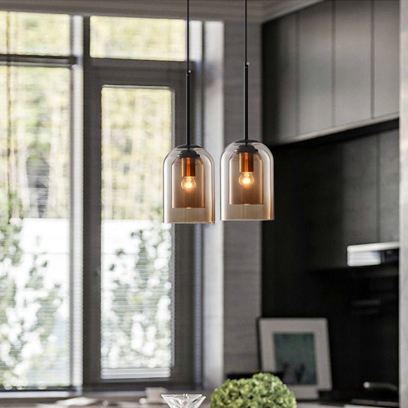 Rebolet | LumoVista – Pendelleuchte Doppelglas modern für Wohn- & Esszimmer