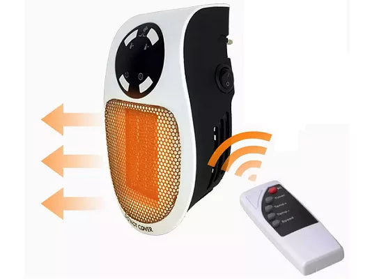 Elektrischer Ventilator-Heizer mit Fernbedienung, energieeffizient & kompakt