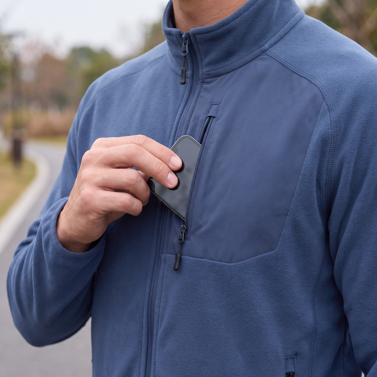 Herren Fleecejacke leicht – Zip-Fleece zum Wandern