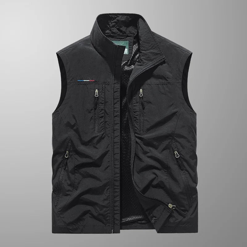 Herren Outdoor-Weste mit durchgehendem Reißverschluss
