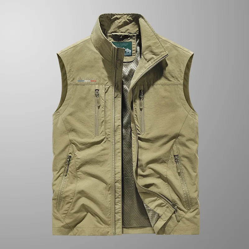 Herren Outdoor-Weste mit durchgehendem Reißverschluss