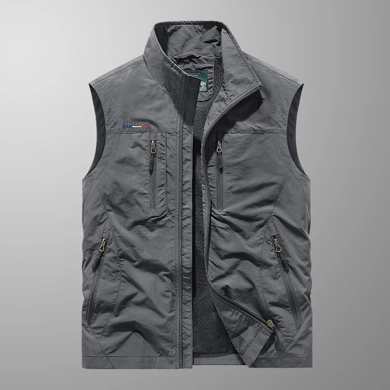 Herren Outdoor-Weste mit durchgehendem Reißverschluss