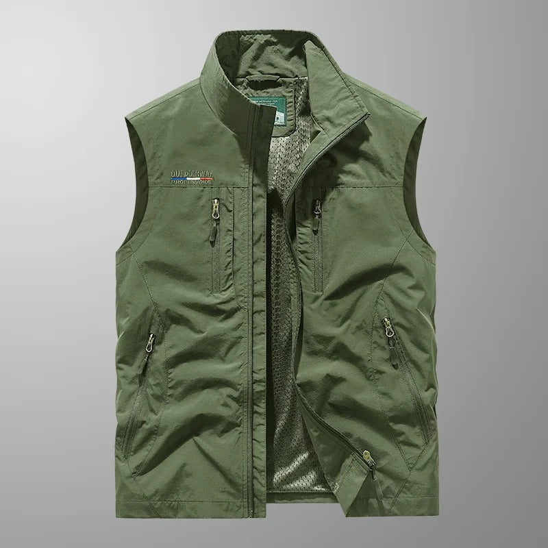 Herren Outdoor-Weste mit durchgehendem Reißverschluss