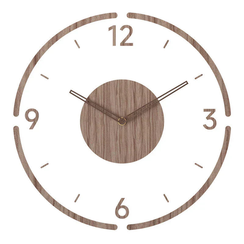 Nordora – Nordische Wanduhr aus Holz, lautloses Design