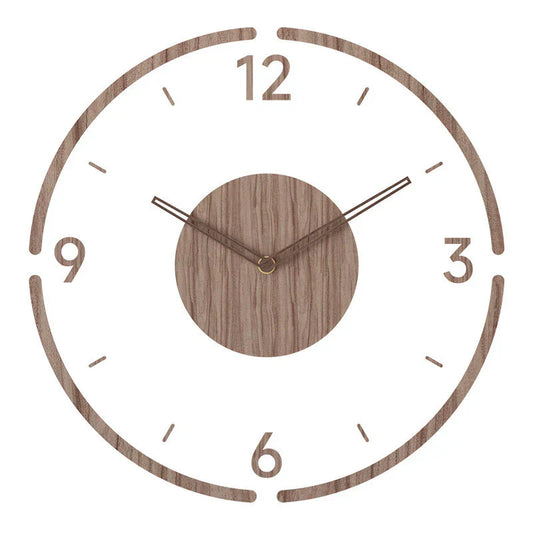 Rebolet | Nordora – Nordische Wanduhr aus Holz, lautloses Design