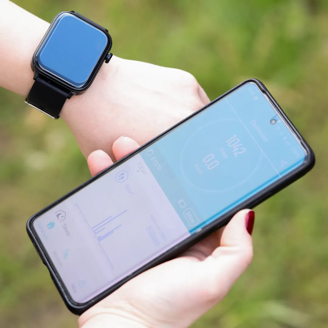 Rebolet | Fitpro Ultra Smartwatch für iOS/Android Handys mit Echtzeit Herzfrequenzmesser, Blutdruck-/Sauerstoff-Tracker