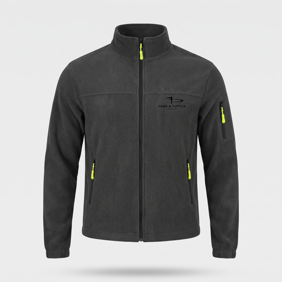 Herren Fleecejacke mit durchgehendem Reißverschluss und Stehkragen – Wander-Midlayer