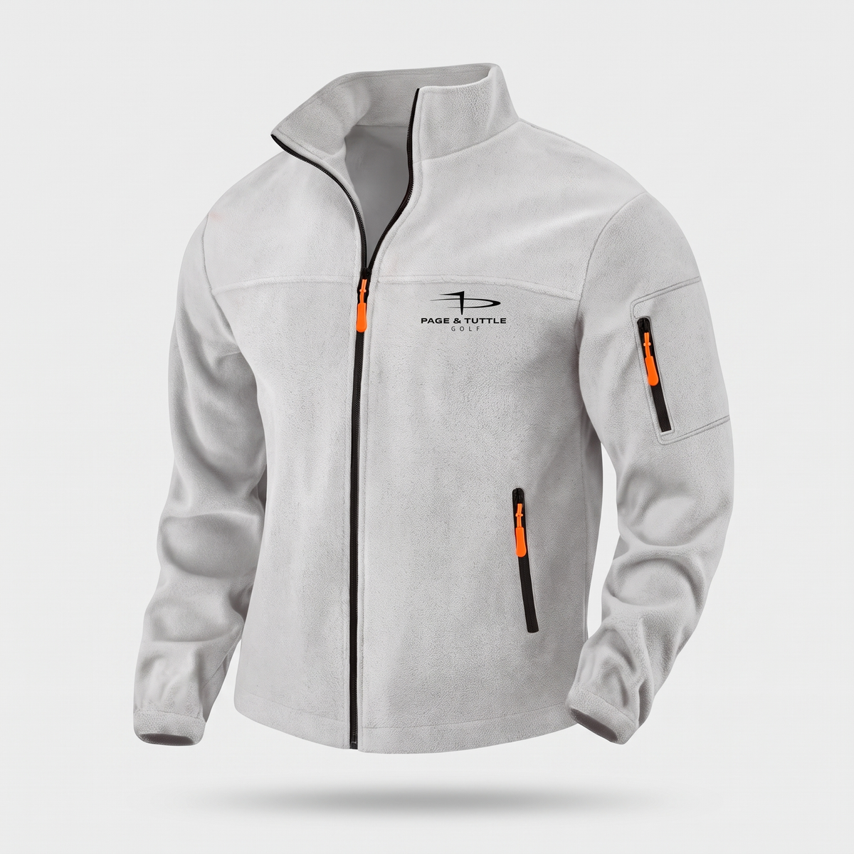 Herren Fleecejacke mit durchgehendem Reißverschluss und Stehkragen – Wander-Midlayer