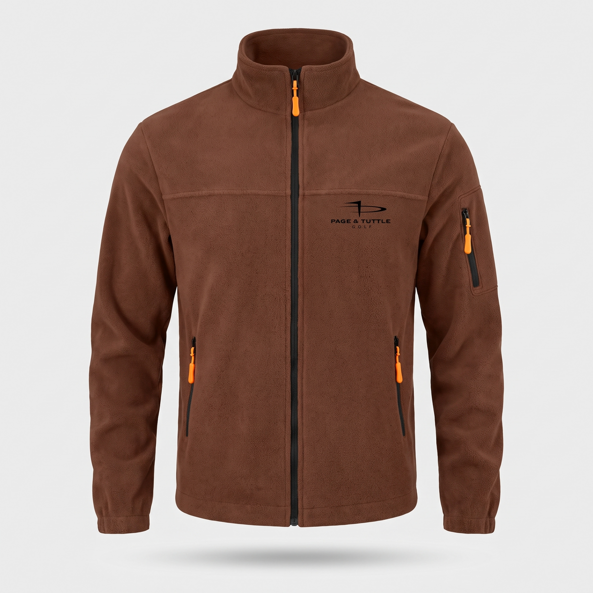 Herren Fleecejacke mit durchgehendem Reißverschluss und Stehkragen – Wander-Midlayer