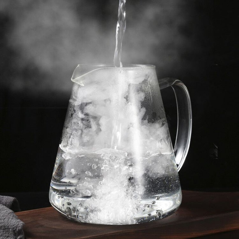 Rebolet | Edelstahl-Teesieb Glas Teekanne Klarer Filtertopf Hitzebeständiger Kochend Wasserkocher