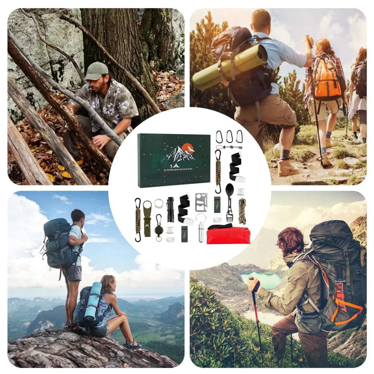 Rebolet | SURVIVAL ADVENT CALENDAR – Men's Outdoor Kit with 24 Essential Tools 2025